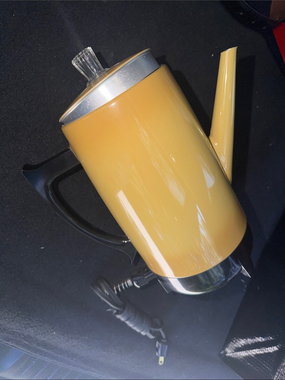Yellow Electric Coffee Percolator - Classic Home Kitchen Pot Vintage!!!